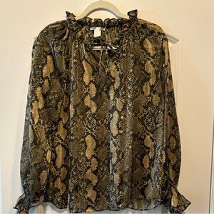 H&M Snakeskin Blouse